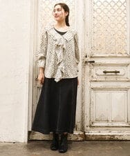 OLHKA04109 eur3(エウルキューブ) 【大きいサイズ】ストレッチデニムロングスカート ブラック(94)