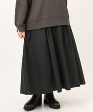 OLHKD09129 eur3(エウルキューブ) 【大きいサイズ】ドットプリントリバーシブルスカート ベージュ