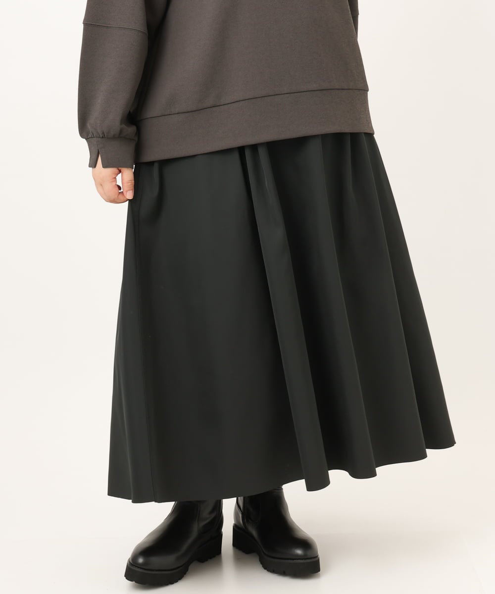 OLHKD09129 eur3(エウルキューブ) 【大きいサイズ】ドットプリントリバーシブルスカート ベージュ