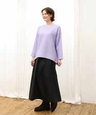 OLHKD09129 eur3(エウルキューブ) 【大きいサイズ】ドットプリントリバーシブルスカート ベージュ