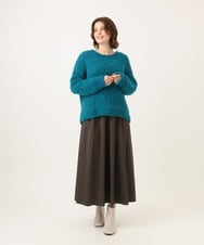 OLHKD09129 eur3(エウルキューブ) 【大きいサイズ】ドットプリントリバーシブルスカート ブラック