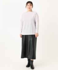 OLHLA05119 eur3(エウルキューブ) 【大きいサイズ】フェイクレザースカート ブラック(94)