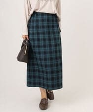 OLHLA06129 eur3(エウルキューブ) 【大きいサイズ】チェックタイトスカート グリーン(35)