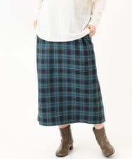 OLHLA06129 eur3(エウルキューブ) 【大きいサイズ】チェックタイトスカート グリーン(35)