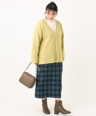 OLHLA06129 eur3(エウルキューブ) 【大きいサイズ】チェックタイトスカート グリーン(35)