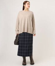 OLHLA06129 eur3(エウルキューブ) 【大きいサイズ】チェックタイトスカート ネイビー(57)