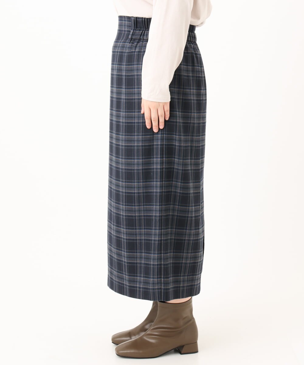 OLHLA06129 eur3(エウルキューブ) 【大きいサイズ】チェックタイトスカート ネイビー(57)