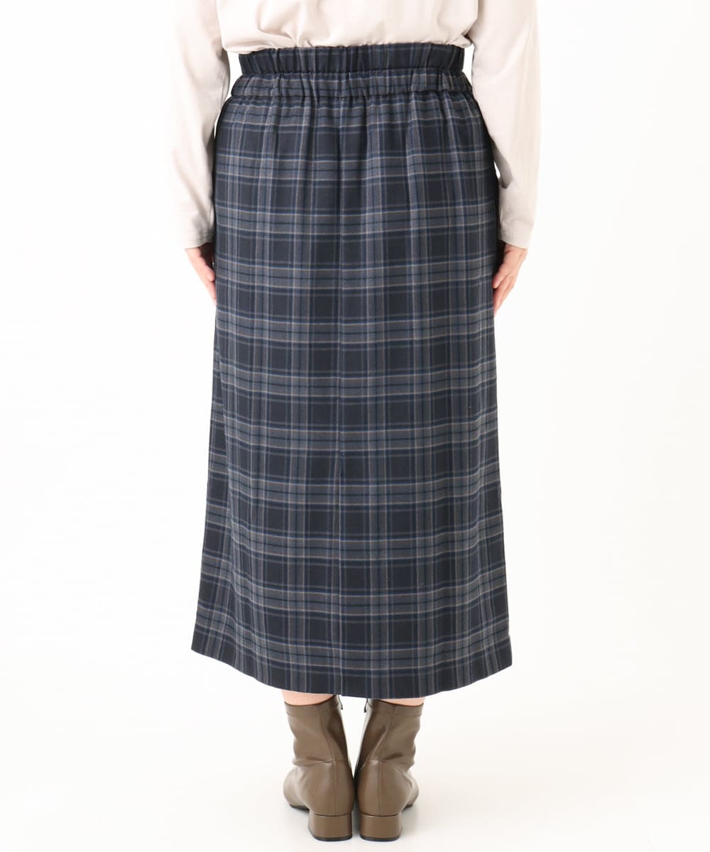 OLHLA06129 eur3(エウルキューブ) 【大きいサイズ】チェックタイトスカート ネイビー(57)