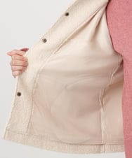 OLJAD09149 eur3(エウルキューブ) 【大きいサイズ】ブークレノーカラージャケット アイボリー(80)