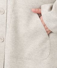 OLJBD90159 eur3(エウルキューブ) 【大きいサイズ】ウールライクノーカラージャケット ベージュ(82)