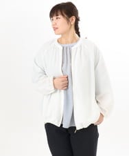 OLJED08169 eur3(エウルキューブ) 【大きいサイズ】ポコポコブルゾン ホワイト
