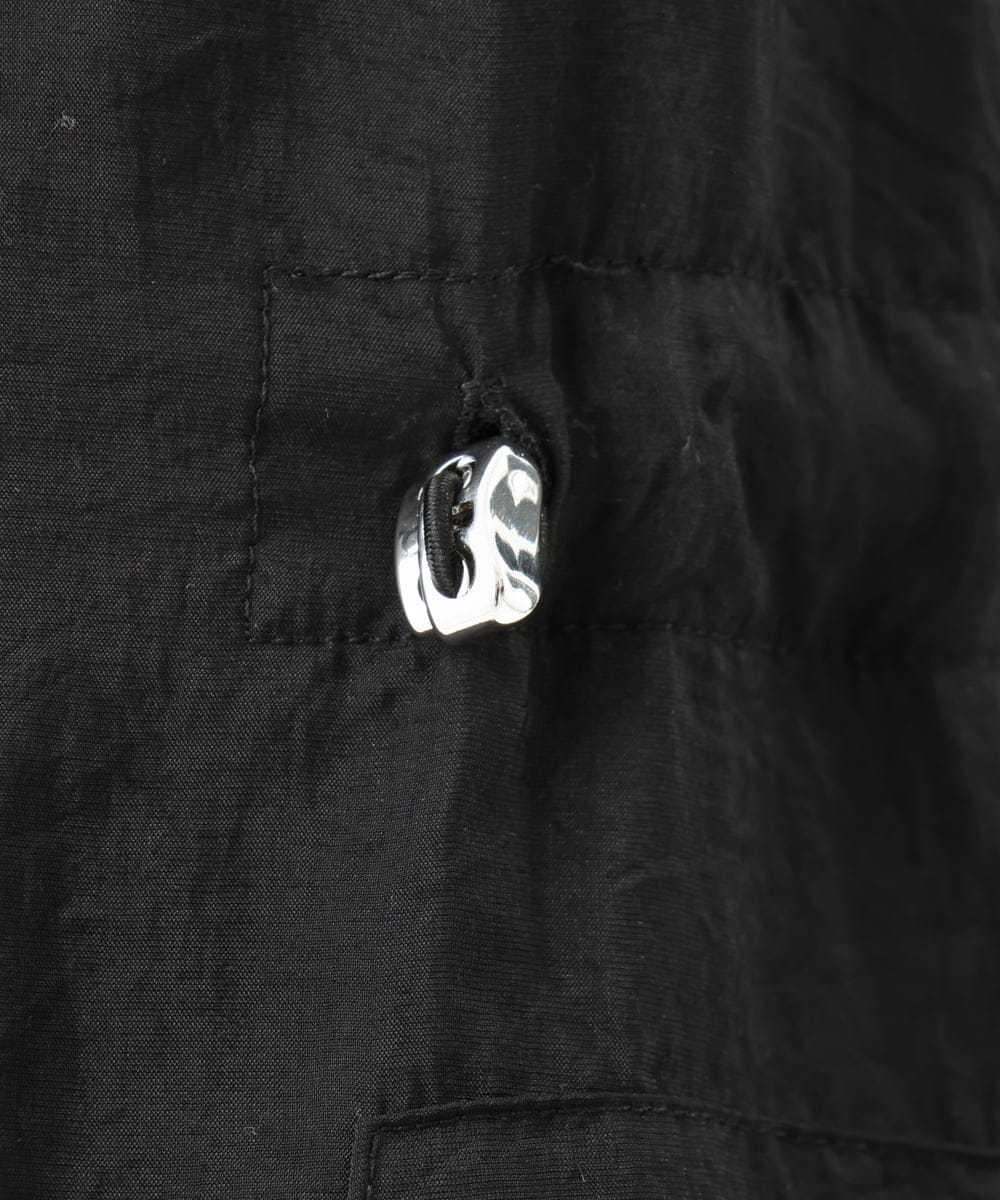 OLJFD11099 eur3(エウルキューブ) 【大きいサイズ】フーディ―ジレ ブラック