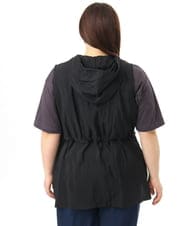 OLJFD11099 eur3(エウルキューブ) 【大きいサイズ】フーディ―ジレ ブラック