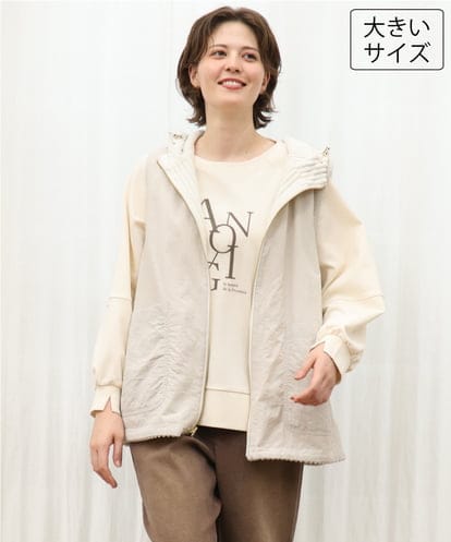 OLJKD01139 eur3 【大きいサイズ】リバーシブルベスト