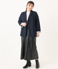 OLJLA08169 eur3(エウルキューブ) 【大きいサイズ】テーラードジャケット ネイビー(57)