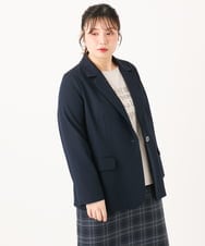 OLJLA08169 eur3(エウルキューブ) 【大きいサイズ】テーラードジャケット ネイビー(57)