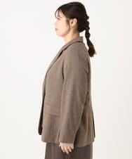 OLJLA08169 eur3(エウルキューブ) 【大きいサイズ】テーラードジャケット モカ(84)