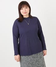 OLKAD20059 eur3(エウルキューブ) 【大きいサイズ】メローリブカットソー ネイビー(57)