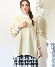 OLKAD25069 eur3(エウルキューブ) 【大きいサイズ】もちもちジャージープルオーバー ライトイエロー(20)