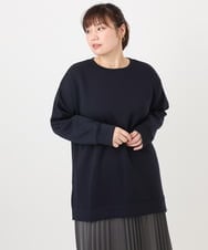 OLKAD25069 eur3(エウルキューブ) 【大きいサイズ】もちもちジャージープルオーバー ネイビー(57)