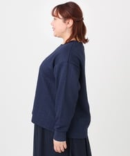 OLKAD27089 eur3(エウルキューブ) 【大きいサイズ】フクレジャカードトップス ネイビー(57)