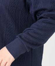 OLKAD27089 eur3(エウルキューブ) 【大きいサイズ】フクレジャカードトップス ネイビー(57)