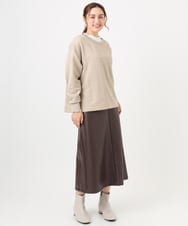 OLKAD27089 eur3(エウルキューブ) 【大きいサイズ】フクレジャカードトップス ベージュ(82)