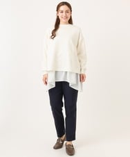 OLKAD27089 eur3(エウルキューブ) 【大きいサイズ】フクレジャカードトップス ホワイト(90)