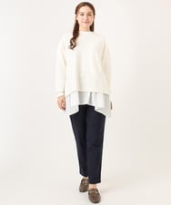 OLKAD27089 eur3(エウルキューブ) 【大きいサイズ】フクレジャカードトップス ホワイト(90)