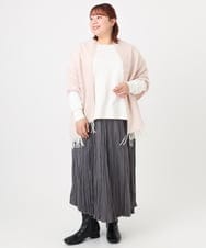 OLKAD27089 eur3(エウルキューブ) 【大きいサイズ】フクレジャカードトップス ホワイト(90)