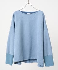 OLKAD33089 eur3(エウルキューブ) 【大きいサイズ】ダンボールスエードプルオーバー ブルー(55)