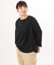 OLKED09069 eur3(エウルキューブ) 【大きいサイズ】ドレープネックトップス ブラック