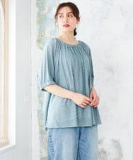 OLKFD20089 eur3(エウルキューブ) 【大きいサイズ】アイレットジャージートップス ライトグリーン