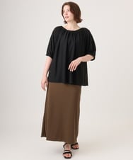 OLKFD20089 eur3(エウルキューブ) 【大きいサイズ】アイレットジャージートップス ブラック
