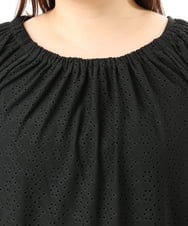 OLKFD20089 eur3(エウルキューブ) 【大きいサイズ】アイレットジャージートップス ブラック