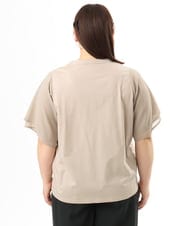 OLKFD23089 eur3(エウルキューブ) 【大きいサイズ】シア―スリーブカットソー グレージュ