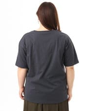 OLKFD24069 eur3(エウルキューブ) 【大きいサイズ/機能素材】フォトプリントTシャツ ダークグレー