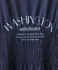 OLKFD25069 eur3(エウルキューブ) 【大きいサイズ/機能素材】シャーリングロゴTシャツ ネイビー