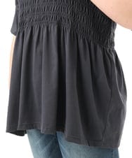 OLKFD25069 eur3(エウルキューブ) 【大きいサイズ/機能素材】シャーリングロゴTシャツ ダークグレー