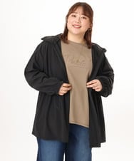 OLKGD34054 eur3(エウルキューブ) 【大きいサイズ/UVカット/接触冷感】コットンエンボスロゴＴシャツ モカ