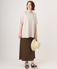 OLKID46069 eur3(エウルキューブ) 【大きいサイズ】バックフレアロゴTシャツ ベージュ