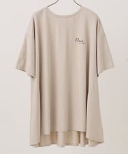 OLKID46069 eur3(エウルキューブ) 【大きいサイズ】バックフレアロゴTシャツ ベージュ
