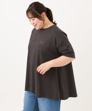 OLKID46069 eur3(エウルキューブ) 【大きいサイズ】バックフレアロゴTシャツ ダークグレー
