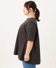 OLKID46069 eur3(エウルキューブ) 【大きいサイズ】バックフレアロゴTシャツ ダークグレー