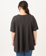 OLKID46069 eur3(エウルキューブ) 【大きいサイズ】バックフレアロゴTシャツ ダークグレー