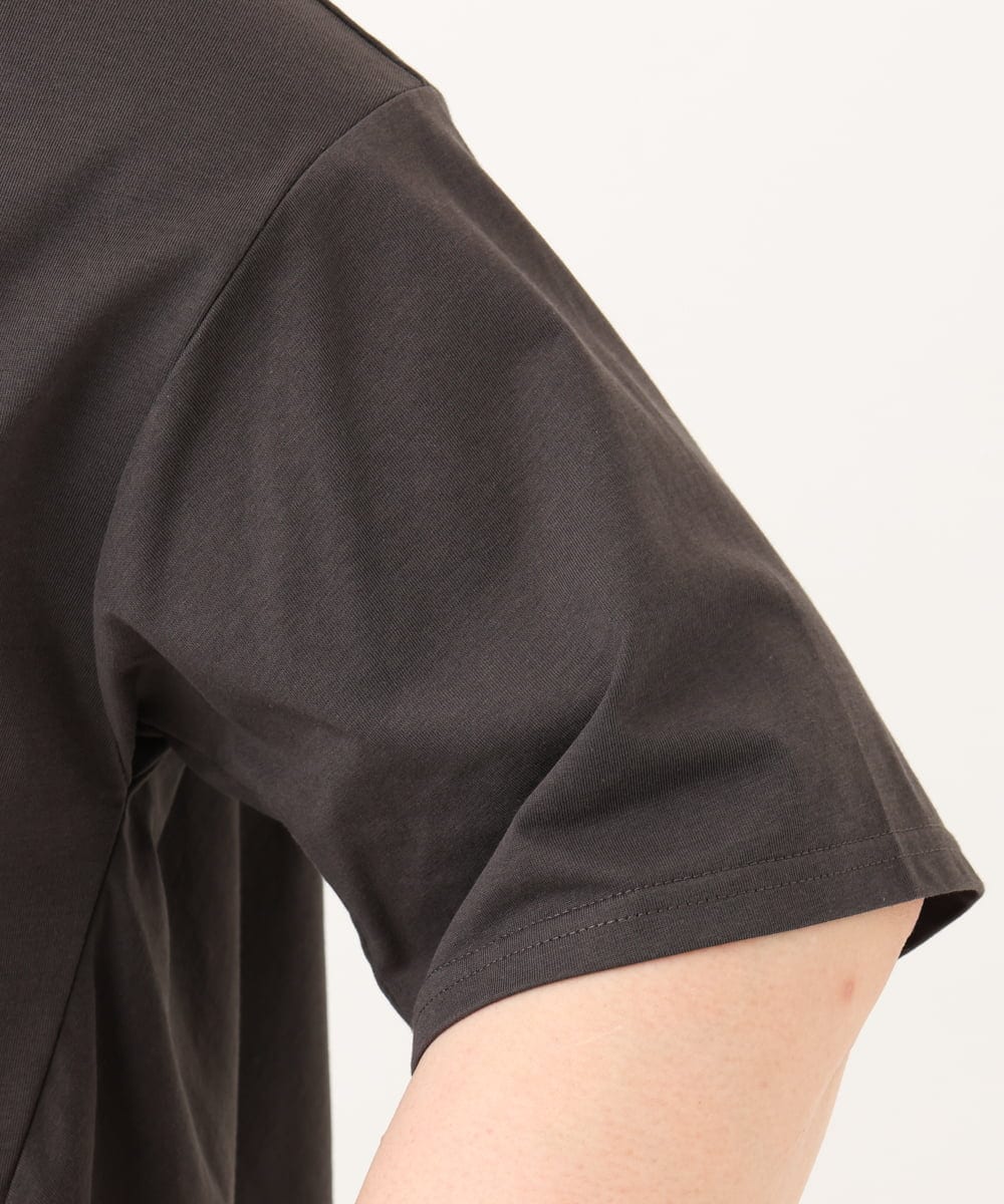 OLKID46069 eur3(エウルキューブ) 【大きいサイズ】バックフレアロゴTシャツ ダークグレー