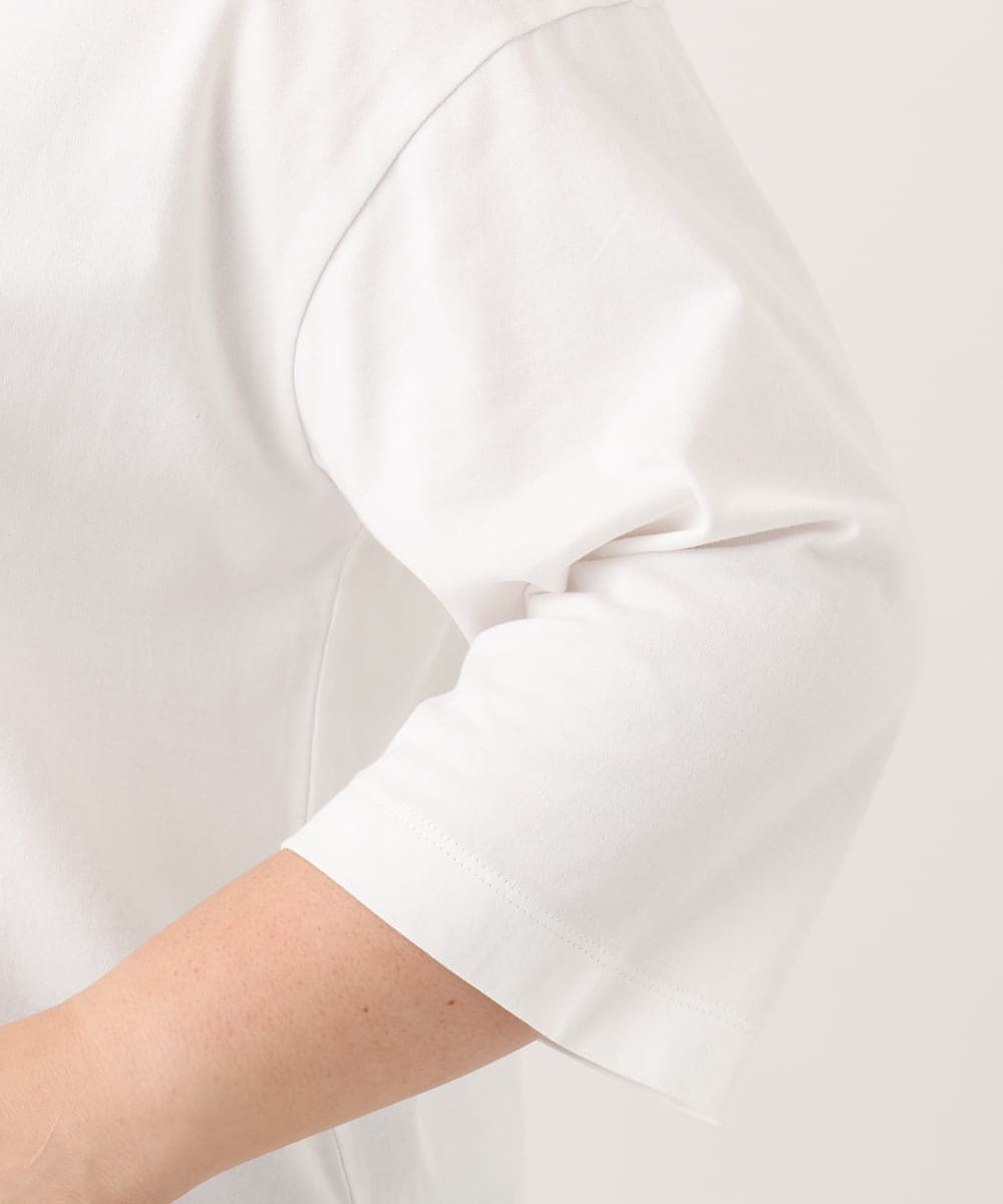 OLKJD05069 eur3(エウルキューブ) 【大きいサイズ】ドロップショルダーロゴTシャツ ホワイト