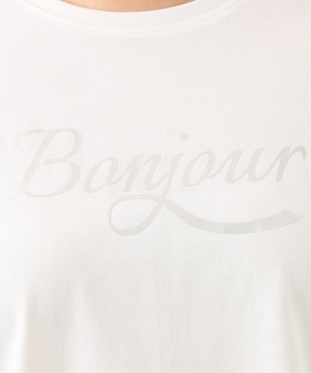 OLKJD05069 eur3(エウルキューブ) 【大きいサイズ】ドロップショルダーロゴTシャツ ホワイト