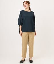 OLKJD12059 eur3(エウルキューブ) 【大きいサイズ】カーブヘムカットソー グリーン
