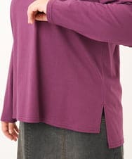 OLKKD09064 eur3(エウルキューブ) 【大きいサイズ】ドロップショルダーロゴTシャツ ワイン